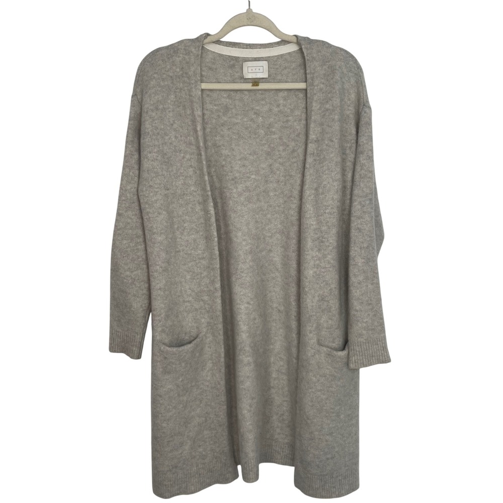 AYR Women's Beige Cashmere  Soft Girl Luxury Duster Cardigan Sweater  Medium